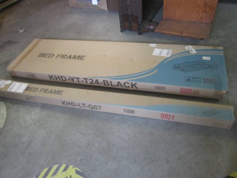 lot 229 image: (FRNT) Metal Trundle Bed Frame In B...