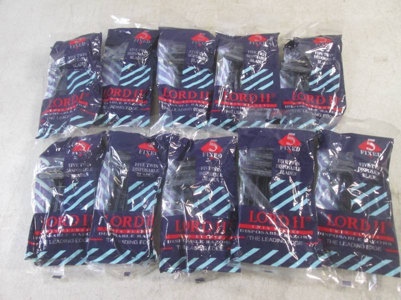 lot 239 image: (EC1) 10 - 5-Packs of Disposable Tw...