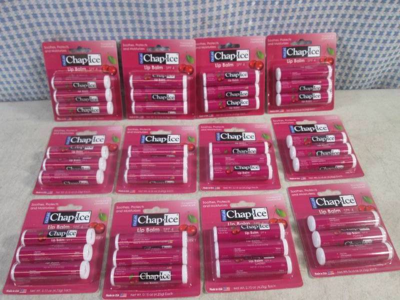 lot 276 image: (EC1) 12 - 3-Packs of Cherry Chap-I...