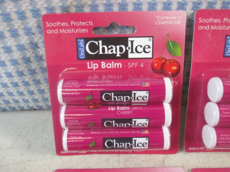 lot 277 image: (EC1) 12 - 3-Packs of Cherry Chap-I...