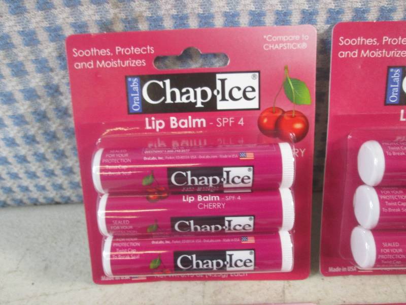 lot 279 image: (EC1) 12 - 3-Packs of Cherry Chap-I...