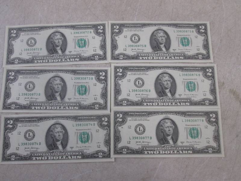 lot 283 image: (CNTR) 6 Assorted Uncirculated US $...