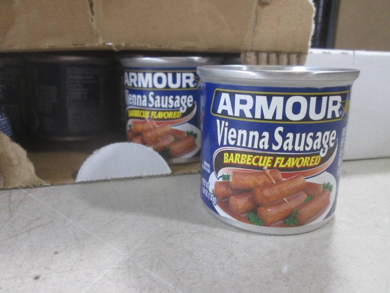 lot 301 image: (C-3) 24 Cans of Armour Vienna Saus...