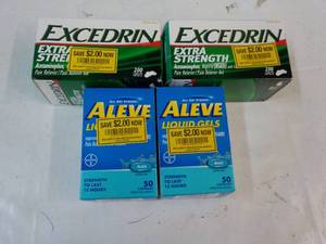 Excedrin and Aleve...
