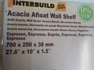 Acacia Afloat Wall Shelf Expresso 2...