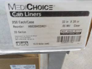250 ct x 33 Gallon Clear Can Liners...