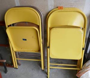 FOUR folding chairs