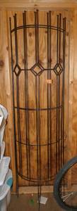 Unique New Curved half moon trellis - Two of them, rod iron, about 7 ft tall
