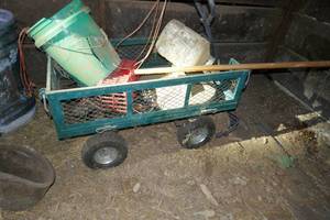 Garden wagon with fold down sides