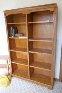 lot 8 image: Very Nice looking wood book case with adjustable shelves