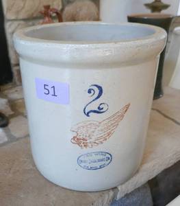 lot 51 image: Perfect condition Red Wing 2 gallon crock