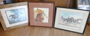 lot 87 image: Horse themed artwork