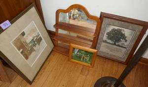 lot 91 image: Group of art and dcor with mirror