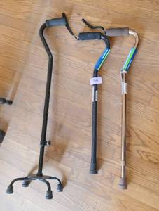 lot 94 image: Two New canes and one standing 4 legged cane