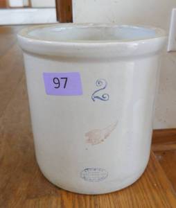 lot 97 image: Another Perfect condition Red Wing 2 gallon crock