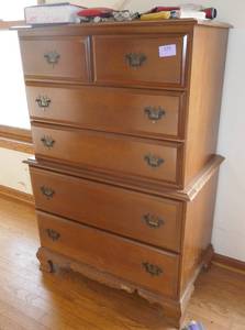 lot 129 image: Stacked dresser 34 wide x 20 deep x 49 tall