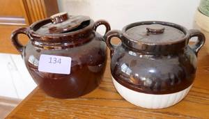 lot 134 image: Two bean pots
