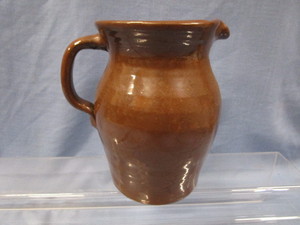 Stoneware Pitcher, WRH Stamped
