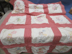 Vintage Baby Blanket, Nursery Tales
