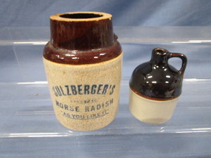 Horse Radish Crock & Mini Jug