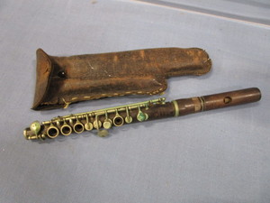 Antique Piccolo & Leather Case