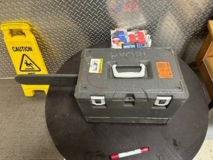 lot 9 image: Ryobi 18 in. 38cc 2-Cycle Gas Chainsaw with Heavy-Duty Case Model RY3818 - Marked C