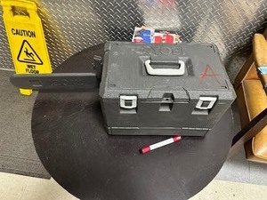 lot 13 image: Ryobi 18 in. 38cc 2-Cycle Gas Chainsaw with Heavy-Duty Case Model RY3818 - Marked A