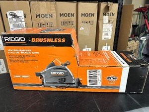 lot 3 image: Rigid 18V Brushless Cordless 6-12 in. Track Saw (Tool Only Does Not Include Battery) Retail $399