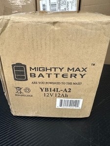 lot 99 image: Mighty Max YB14L-A2 -12 Volt 12 AH, 210 CCA, Rechargeable Maintenance Free SLA AGM Motorcycle Battery