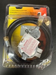 lot 91 image: Mr Heater 12 Propane Hose  Regulator Kit for Vent Free Heater Open Box, untested