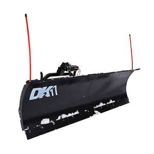lot 1 image: DK2 AVAL8219 Universal 82 x 19 Hitch-Mounted, Electric Winch-Driven Snowplow with Remote & Wiring - Retail $1699