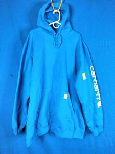 New Carhartt Mens Loose Fit Blue Midweight Logo Sleeve Sweatshirt Size 3XL