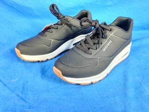 New Skechers Womens Uno Stand On Air Sneaker Black Size 8