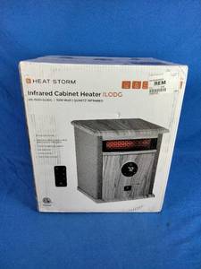 New Heat Storm Logan Deluxe Signature 1500-Watt Infrared Portable Cabinet Space Heater