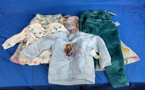 Lot of 7 New Childrens Clothes Sizes 18m and 2T Disney, Carters, Cat and Jack, Etc.