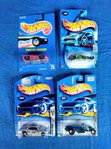 4 New Mattel Hot Wheels Cars Tony Hawk and More