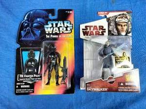 2 New Disney Star Wars Figures Clone Wars Skywalker and TIE Fighter Pilot