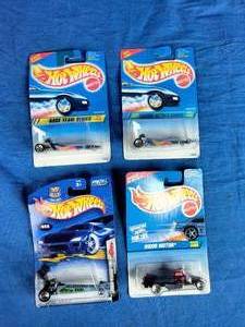 4 New Mattel Hot Wheels Cars Race Team, Dragster, Etc.