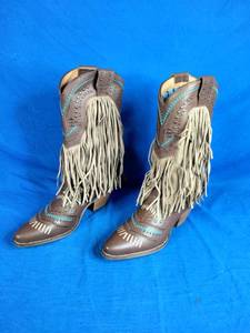New Dingo Womens Gypsy Leather Boot Brown Size 11