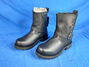 New Milwaukee Leather Mens Short Motorcycle Boot - Size 10M