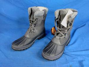 New Lugz Womens Stormy Duck-Toe Dark Grey Black Boot Size 8.5M