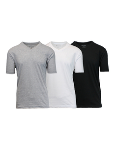 New Galaxy by Harvic Mens 3-Pack V-Neck Tees Size Medium