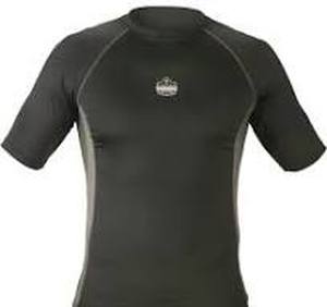 2 New Ergodyne CORE Mens Performance Work Wear Short Sleeve T-Shirt  Black, Model# 6410 Size XL