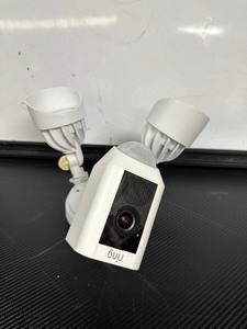 lot 102 image: Ring Floodlight Cam Wired Plus with motion-activated 1080p HD video, White - Customer Return Untested
