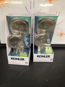 lot 68 image: 2 Kohler Adjuste 3-in-1 Multifunction Magnetic Shower Kit Shower Heads