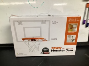 lot 42 image: Tekk Pro Edition Monster Jam Door Mounted Mini Basketball Hoop