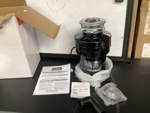lot 17 image: Everbilt 34 HP Continuous Feed Garbage Disposal with Stainless Steel Sink Flange and Attached Power Cord