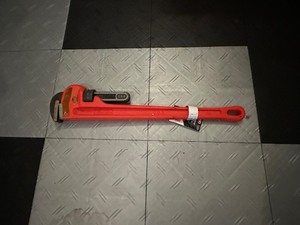 lot 84 image: Rigid 24 in. Straight Pipe Wrench for Heavy-Duty Plumbing, Sturdy Plumbing Pipe Tool with Self Cleaning Threads and Hook Jaws