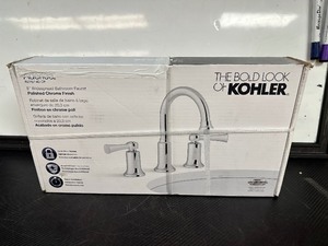 lot 59 image: New Kohler Aderlee Widespread Bathroom Faucet Model  R21187-4D-CP
