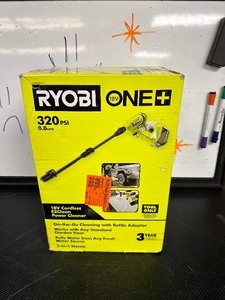 lot 109 image: Ryobi ONE 18V EZClean 320 PSI 0.8 GPM Cordless Battery Cold Water Power Cleaner (Tool Only)